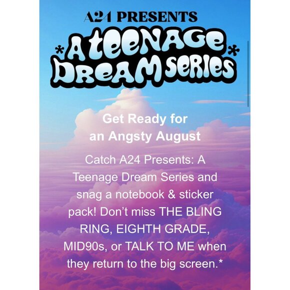 A24 A Teenage Dream Series Notebook and Sticker pack - Picture 4 of 4
